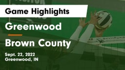 Greenwood  vs Brown County  Game Highlights - Sept. 22, 2022