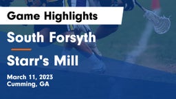 South Forsyth  vs Starr's Mill  Game Highlights - March 11, 2023
