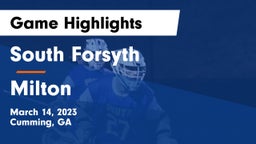 South Forsyth  vs Milton  Game Highlights - March 14, 2023
