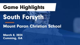 South Forsyth  vs Mount Paran Christian School Game Highlights - March 8, 2024