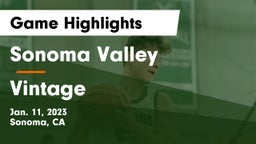 Sonoma Valley  vs Vintage  Game Highlights - Jan. 11, 2023