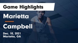 Marietta  vs Campbell  Game Highlights - Dec. 10, 2021