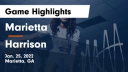 Marietta  vs Harrison  Game Highlights - Jan. 25, 2022