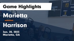 Marietta  vs Harrison  Game Highlights - Jan. 20, 2023