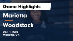 Marietta  vs Woodstock  Game Highlights - Dec. 1, 2023