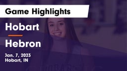 Hobart  vs Hebron  Game Highlights - Jan. 7, 2023