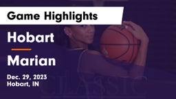 Hobart  vs Marian  Game Highlights - Dec. 29, 2023