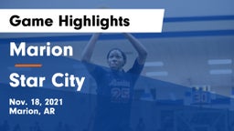 Marion  vs Star City  Game Highlights - Nov. 18, 2021