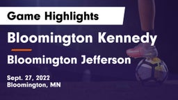 Bloomington Kennedy  vs Bloomington Jefferson  Game Highlights - Sept. 27, 2022