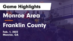 Monroe Area  vs Franklin County  Game Highlights - Feb. 1, 2022