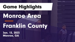 Monroe Area  vs Franklin County  Game Highlights - Jan. 13, 2023