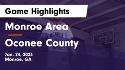 Monroe Area  vs Oconee County  Game Highlights - Jan. 24, 2023