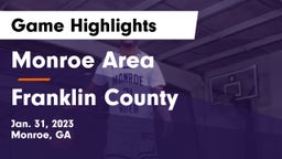 Monroe Area  vs Franklin County  Game Highlights - Jan. 31, 2023