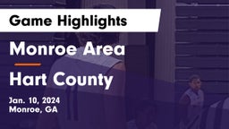 Monroe Area  vs Hart County  Game Highlights - Jan. 10, 2024