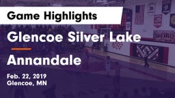 Glencoe Silver Lake  vs Annandale  Game Highlights - Feb. 22, 2019