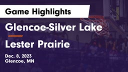 Glencoe-Silver Lake  vs Lester Prairie  Game Highlights - Dec. 8, 2023