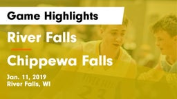 River Falls  vs Chippewa Falls  Game Highlights - Jan. 11, 2019