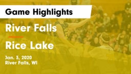 River Falls  vs Rice Lake  Game Highlights - Jan. 3, 2020