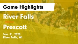 River Falls  vs Prescott  Game Highlights - Jan. 31, 2020