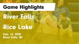 River Falls  vs Rice Lake  Game Highlights - Feb. 14, 2020