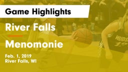 River Falls  vs Menomonie  Game Highlights - Feb. 1, 2019
