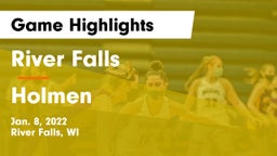 River Falls  vs Holmen  Game Highlights - Jan. 8, 2022