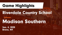 Riverdale Country School vs Madison Southern  Game Highlights - Jan. 4, 2020