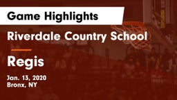 Riverdale Country School vs Regis  Game Highlights - Jan. 13, 2020