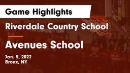 Riverdale Country School vs Avenues School Game Highlights - Jan. 5, 2022