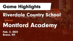 Riverdale Country School vs Montford Academy Game Highlights - Feb. 2, 2022