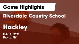 Riverdale Country School vs Hackley  Game Highlights - Feb. 8, 2023