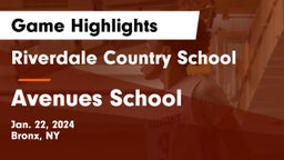 Riverdale Country School vs Avenues School Game Highlights - Jan. 22, 2024