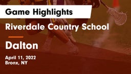 Riverdale Country School vs Dalton Game Highlights - April 11, 2022