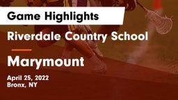 Riverdale Country School vs Marymount Game Highlights - April 25, 2022