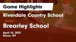 Riverdale Country School vs Brearley School Game Highlights - April 10, 2023