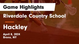 Riverdale Country School vs Hackley  Game Highlights - April 8, 2024