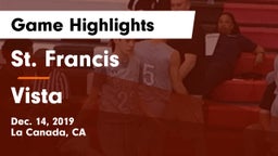St. Francis  vs Vista Game Highlights - Dec. 14, 2019