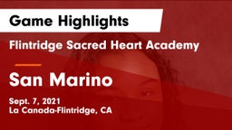 Flintridge Sacred Heart Academy vs San Marino Game Highlights - Sept. 7, 2021