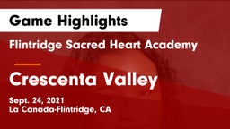 Flintridge Sacred Heart Academy vs Crescenta Valley  Game Highlights - Sept. 24, 2021