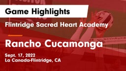 Flintridge Sacred Heart Academy vs Rancho Cucamonga  Game Highlights - Sept. 17, 2022