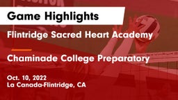 Flintridge Sacred Heart Academy vs Chaminade College Preparatory Game Highlights - Oct. 10, 2022