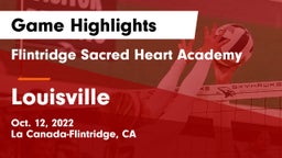 Flintridge Sacred Heart Academy vs Louisville  Game Highlights - Oct. 12, 2022