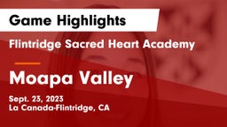 Flintridge Sacred Heart Academy vs Moapa Valley  Game Highlights - Sept. 23, 2023