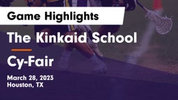 The Kinkaid School vs Cy-Fair  Game Highlights - March 28, 2023
