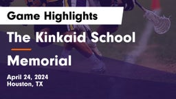 The Kinkaid School vs Memorial  Game Highlights - April 24, 2024