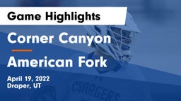 Corner Canyon  vs American Fork  Game Highlights - April 19, 2022