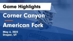 Corner Canyon  vs American Fork  Game Highlights - May 6, 2022