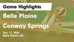 Belle Plaine  vs Conway Springs  Game Highlights - Oct. 11, 2022