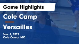 Cole Camp  vs Versailles  Game Highlights - Jan. 4, 2022