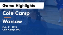 Cole Camp  vs Warsaw  Game Highlights - Feb. 21, 2023